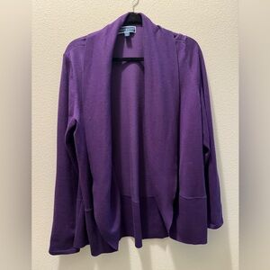 Karen Scott soft comfy open cardigan